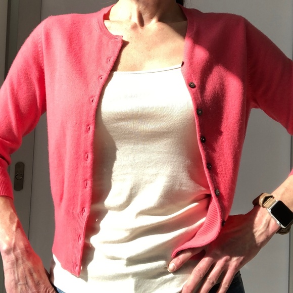 PURE Collection Pink Cashmere Cardigan US6 NWOT - Picture 1 of 4